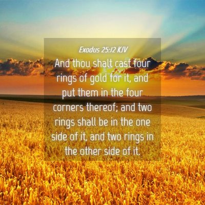 Picture 04 - Exodus 25:12 KJV - And thou shalt cast four rings of gold for it, - Bible Verse Picture