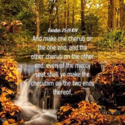 Picture 04 - Exodus 25:19 KJV - And make one cherub on the one end, and the other - Bible Verse Picture