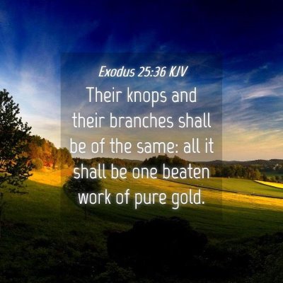 Picture 04 - Exodus 25:36 KJV - Their knops and their branches shall be of the - Bible Verse Picture
