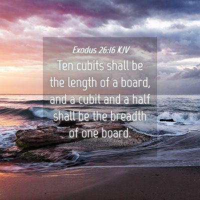 Picture 04 - Exodus 26:16 KJV - Ten cubits shall be the length of a board, and a - Bible Verse Picture