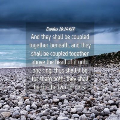 Picture 04 - Exodus 26:24 KJV - And they shall be coupled together beneath, and - Bible Verse Picture