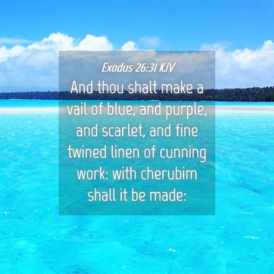 Picture 04 - Exodus 26:31 KJV - And thou shalt make a vail of blue, and purple, - Bible Verse Picture