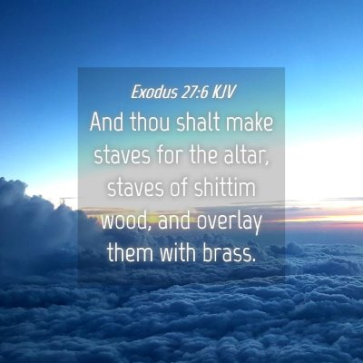Picture 04 - Exodus 27:6 KJV - And thou shalt make staves for the altar, staves - Bible Verse Picture
