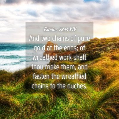 Picture 04 - Exodus 28:14 KJV - And two chains of pure gold at the ends; of - Bible Verse Picture