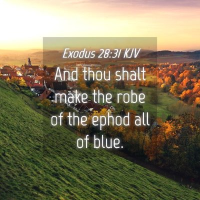 Picture 04 - Exodus 28:31 KJV - And thou shalt make the robe of the ephod all of - Bible Verse Picture