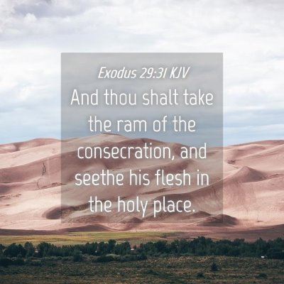Picture 04 - Exodus 29:31 KJV - And thou shalt take the ram of the consecration, - Bible Verse Picture