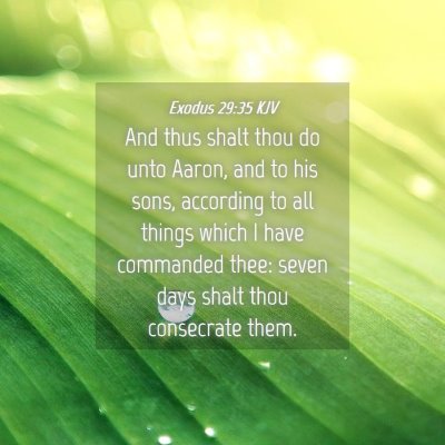 Picture 04 - Exodus 29:35 KJV - And thus shalt thou do unto Aaron, and to his - Bible Verse Picture