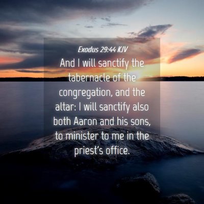 Picture 04 - Exodus 29:44 KJV - And I will sanctify the tabernacle of the - Bible Verse Picture