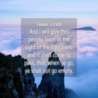 Picture 04 - Exodus 3:21 KJV - And I will give this people favor in the sight of - Bible Verse Picture