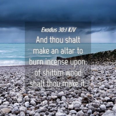 Picture 04 - Exodus 30:1 KJV - And thou shalt make an altar to burn incense - Bible Verse Picture