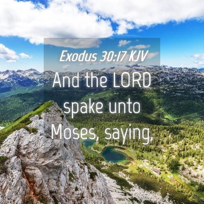 Picture 04 - Exodus 30:17 KJV - And the LORD spake unto Moses, - Bible Verse Picture
