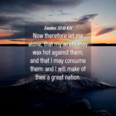 Picture 04 - Exodus 32:10 KJV - Now therefore let me alone, that my wrath may wax - Bible Verse Picture