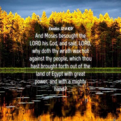 Picture 04 - Exodus 32:11 KJV - And Moses besought the LORD his God, and said, - Bible Verse Picture