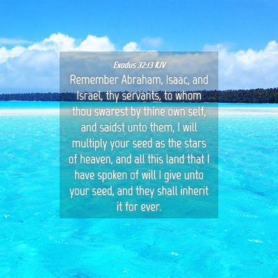 Picture 04 - Exodus 32:13 KJV - Remember Abraham, Isaac, and Israel, thy - Bible Verse Picture