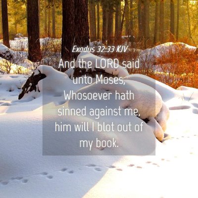 Picture 04 - Exodus 32:33 KJV - And the LORD said unto Moses, Whosoever hath - Bible Verse Picture