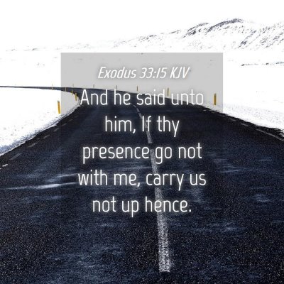 Picture 04 - Exodus 33:15 KJV - And he said unto him, If thy presence go not with - Bible Verse Picture