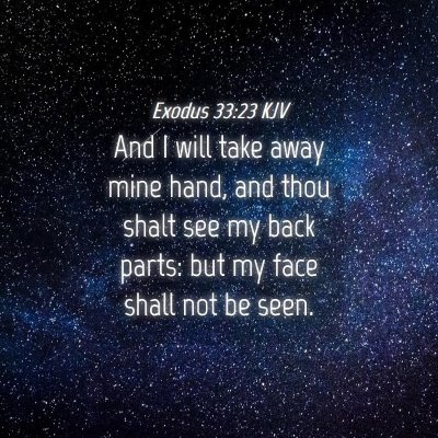 Picture 04 - Exodus 33:23 KJV - And I will take away mine hand, and thou shalt - Bible Verse Picture