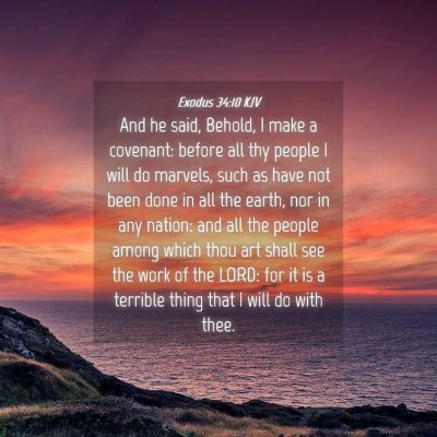 Picture 04 - Exodus 34:10 KJV - And he said, Behold, I make a covenant: before - Bible Verse Picture