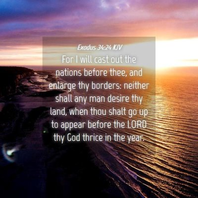 Picture 04 - Exodus 34:24 KJV - For I will cast out the nations before thee, and - Bible Verse Picture