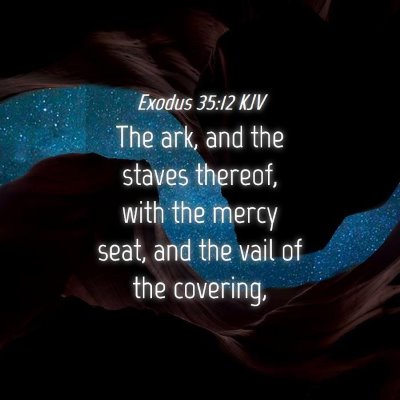 Picture 04 - Exodus 35:12 KJV - The ark, and the staves thereof, with the mercy - Bible Verse Picture