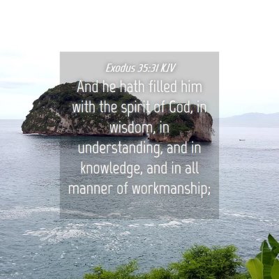 Picture 04 - Exodus 35:31 KJV - And he hath filled him with the spirit of God, in - Bible Verse Picture
