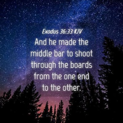 Picture 04 - Exodus 36:33 KJV - And he made the middle bar to shoot through the - Bible Verse Picture