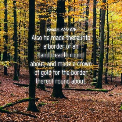 Picture 04 - Exodus 37:12 KJV - Also he made thereunto a border of an handbreadth - Bible Verse Picture