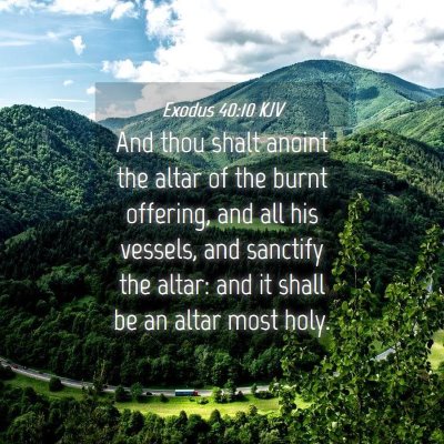 Picture 04 - Exodus 40:10 KJV - And thou shalt anoint the altar of the burnt - Bible Verse Picture