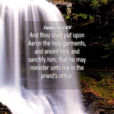 Picture 04 - Exodus 40:13 KJV - And thou shalt put upon Aaron the holy garments, - Bible Verse Picture