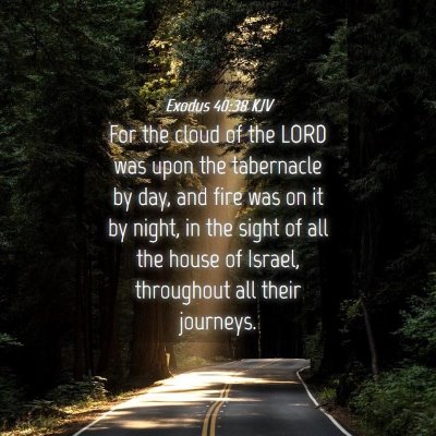 Picture 04 - Exodus 40:38 KJV - For the cloud of the LORD was upon the tabernacle - Bible Verse Picture