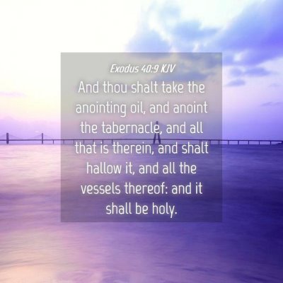 Picture 04 - Exodus 40:9 KJV - And thou shalt take the anointing oil, and anoint - Bible Verse Picture