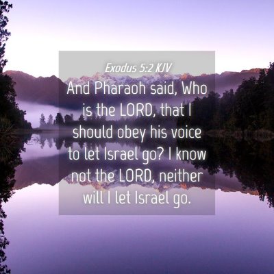 Picture 04 - Exodus 5:2 KJV - And Pharaoh said, Who is the LORD, that I should - Bible Verse Picture