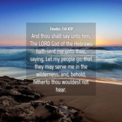 Picture 04 - Exodus 7:16 KJV - And thou shalt say unto him, The LORD God of the - Bible Verse Picture