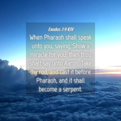 Picture 04 - Exodus 7:9 KJV - When Pharaoh shall speak unto you, saying, Show a - Bible Verse Picture