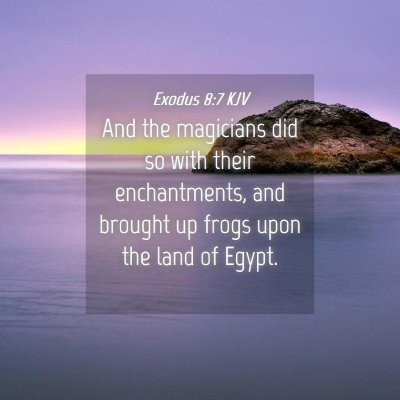 Picture 04 - Exodus 8:7 KJV - And the magicians did so with their enchantments, - Bible Verse Picture