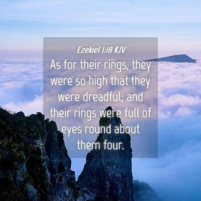 Picture 04 - Ezekiel 1:18 KJV - As for their rings, they were so high that they - Bible Verse Picture