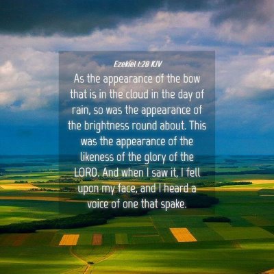 Picture 04 - Ezekiel 1:28 KJV - As the appearance of the bow that is in the cloud - Bible Verse Picture