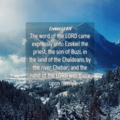 Picture 04 - Ezekiel 1:3 KJV - The word of the LORD came expressly unto Ezekiel - Bible Verse Picture