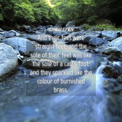 Picture 04 - Ezekiel 1:7 KJV - And their feet were straight feet; and the sole - Bible Verse Picture