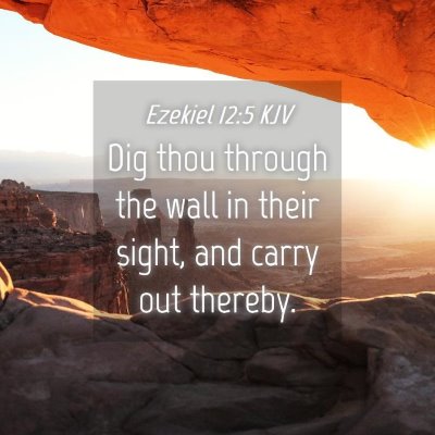 Picture 04 - Ezekiel 12:5 KJV - Dig thou through the wall in their sight, and - Bible Verse Picture