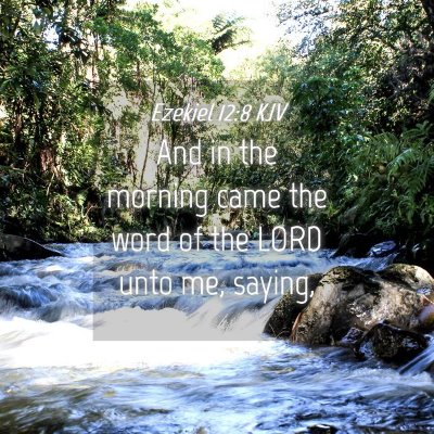 Picture 04 - Ezekiel 12:8 KJV - And in the morning came the word of the LORD unto - Bible Verse Picture