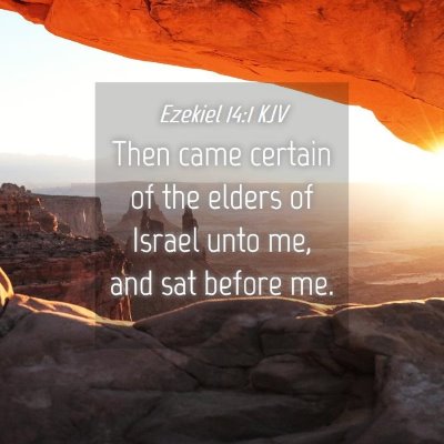 Picture 04 - Ezekiel 14:1 KJV - Then came certain of the elders of Israel unto - Bible Verse Picture