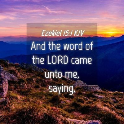 Picture 04 - Ezekiel 15:1 KJV - And the word of the LORD came unto me, - Bible Verse Picture