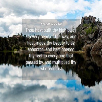 Picture 04 - Ezekiel 16:25 KJV - Thou hast built thy high place at every head of - Bible Verse Picture