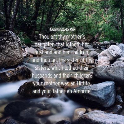 Picture 04 - Ezekiel 16:45 KJV - Thou art thy mother's daughter, that lotheth her - Bible Verse Picture