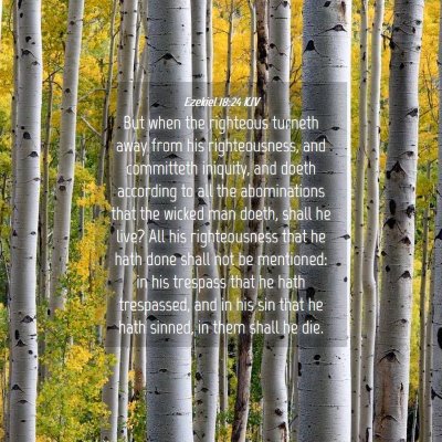 Picture 04 - Ezekiel 18:24 KJV - But when the righteous turneth away from his - Bible Verse Picture