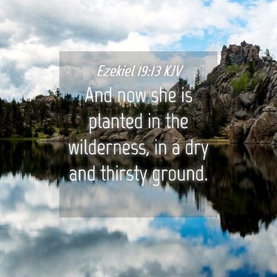 Picture 04 - Ezekiel 19:13 KJV - And now she is planted in the wilderness, in a - Bible Verse Picture