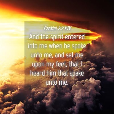 Picture 04 - Ezekiel 2:2 KJV - And the spirit entered into me when he spake unto - Bible Verse Picture