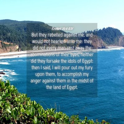 Picture 04 - Ezekiel 20:8 KJV - But they rebelled against me, and would not - Bible Verse Picture