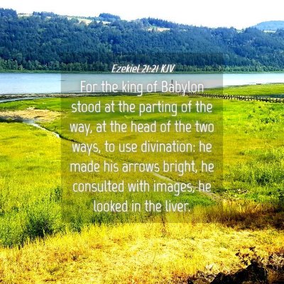 Picture 04 - Ezekiel 21:21 KJV - For the king of Babylon stood at the parting of - Bible Verse Picture